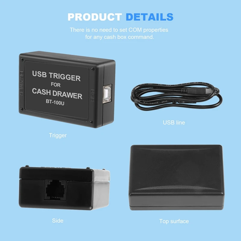 BT-100U Dinheiro Gaveta Driver, 6X, Interface USB