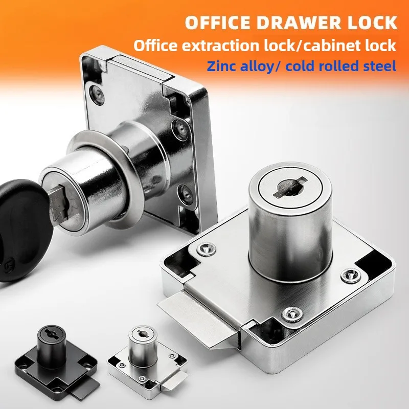 

1 Set Cabinet Drawer Latch Locks Furniture Door Lock Hardware Desk Lock Wardrobe Cabinet Door Locks Bedside Bookcase Solid Lock