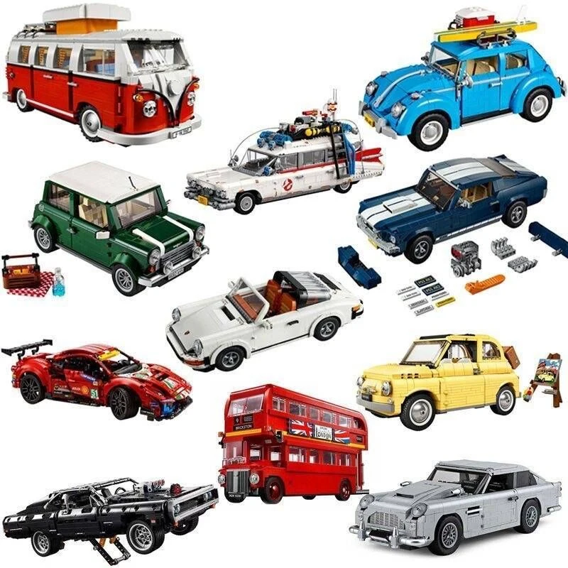 MOC Ford Mustangs Sports Racing Car Model Building Blocks Compatible 10265 21047 Bricks DIY Toys For Boys birthday Gifts 1471PCS