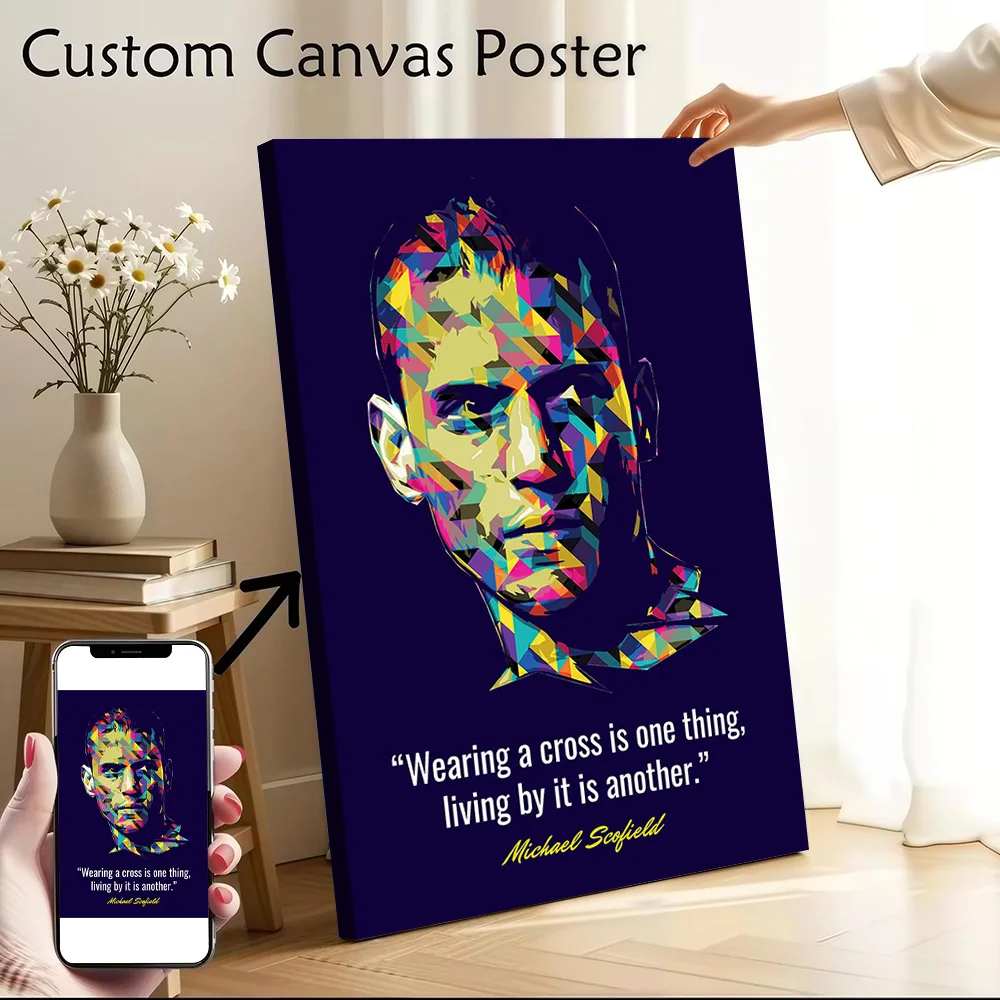 Michael Scofield Quotes Printed Canvas Wall Art Customizable Paintings Poster Perfect Gift for Home Decor Living Room Bedroom