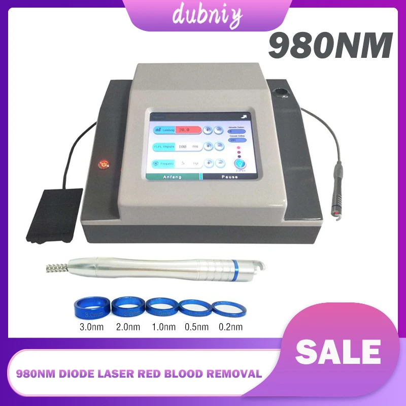 Non-Invasive 980nm Diode Laser Red Blood Vessels Spider Vein Removal Vascular Therapy Machine