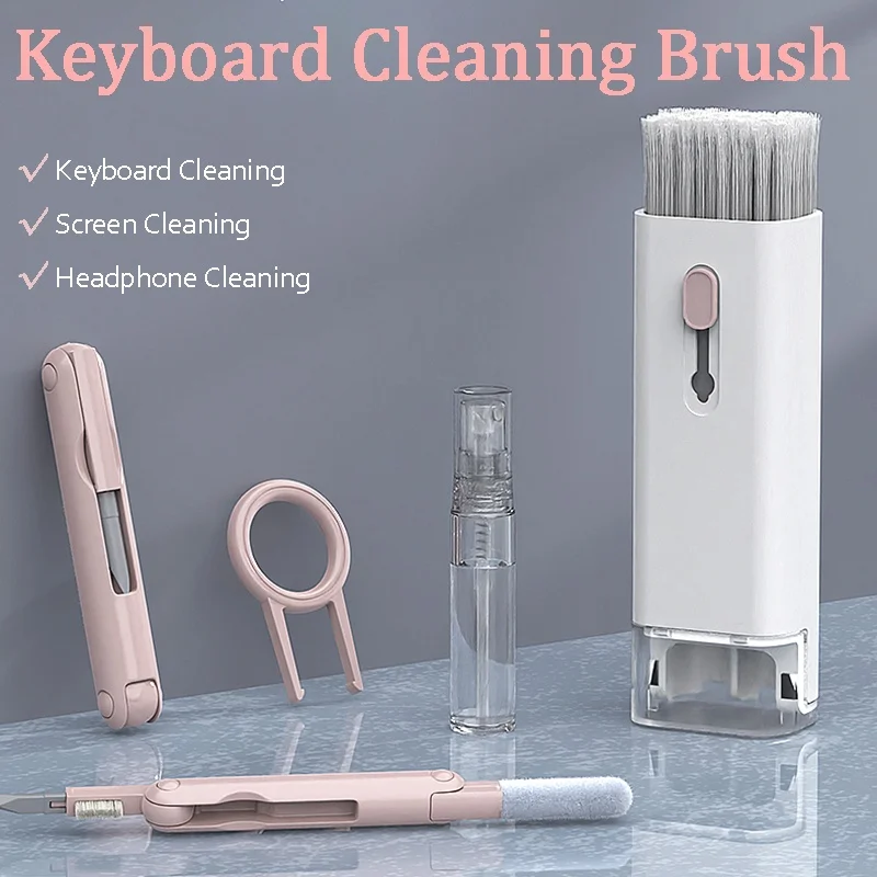 

7 in 1 Electronic Cleaner Kit Laptop Keyboard Airpod Clean Multi-Function With Keycap Puller Bottle For Iphone MacBook Earbuds