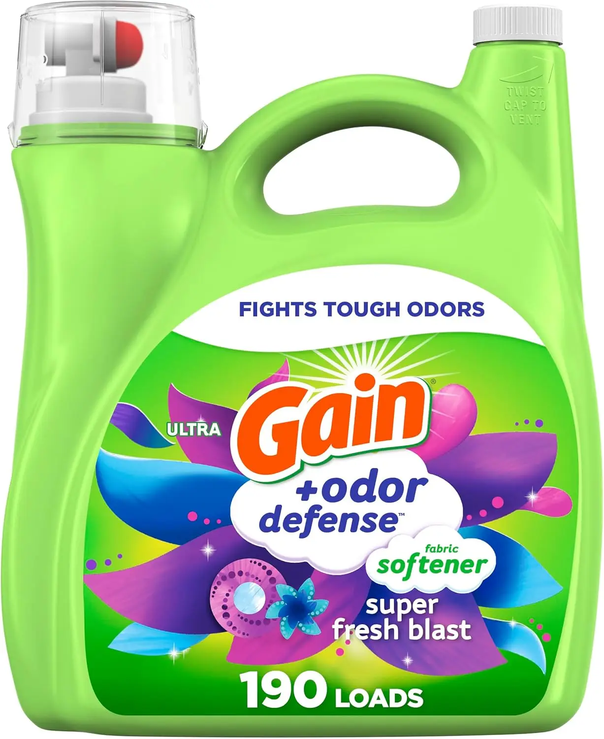 

Super Fresh Blast Scent Fabric Softener, 140 FL OZ for 190 Loads, 2-in-1 Odor Protection and Freshness