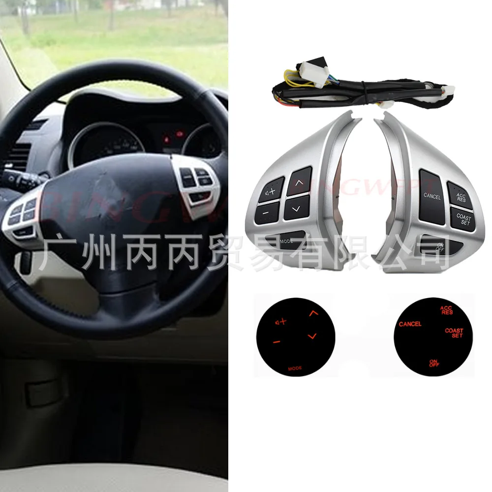 

2pcs Multifunction steering wheel buttons for Mitsubishi ASX Lancer Pajero