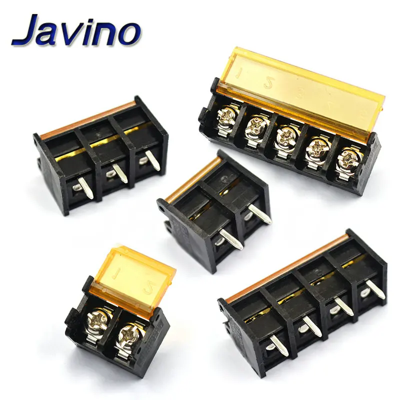 2pcs Hb-9500 barrier terminal block with cover power supply spacing 9.5mm HB-2 / 3 / 4 / 10 / 12p