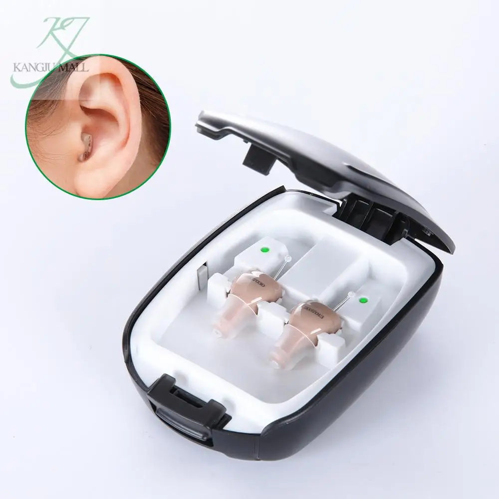 

Kong Ju Intelligent New Style Hearing Aids Rechargeable Low-noise Mini Invisible Digital Sound Amplifier Deaf Hearing Aids