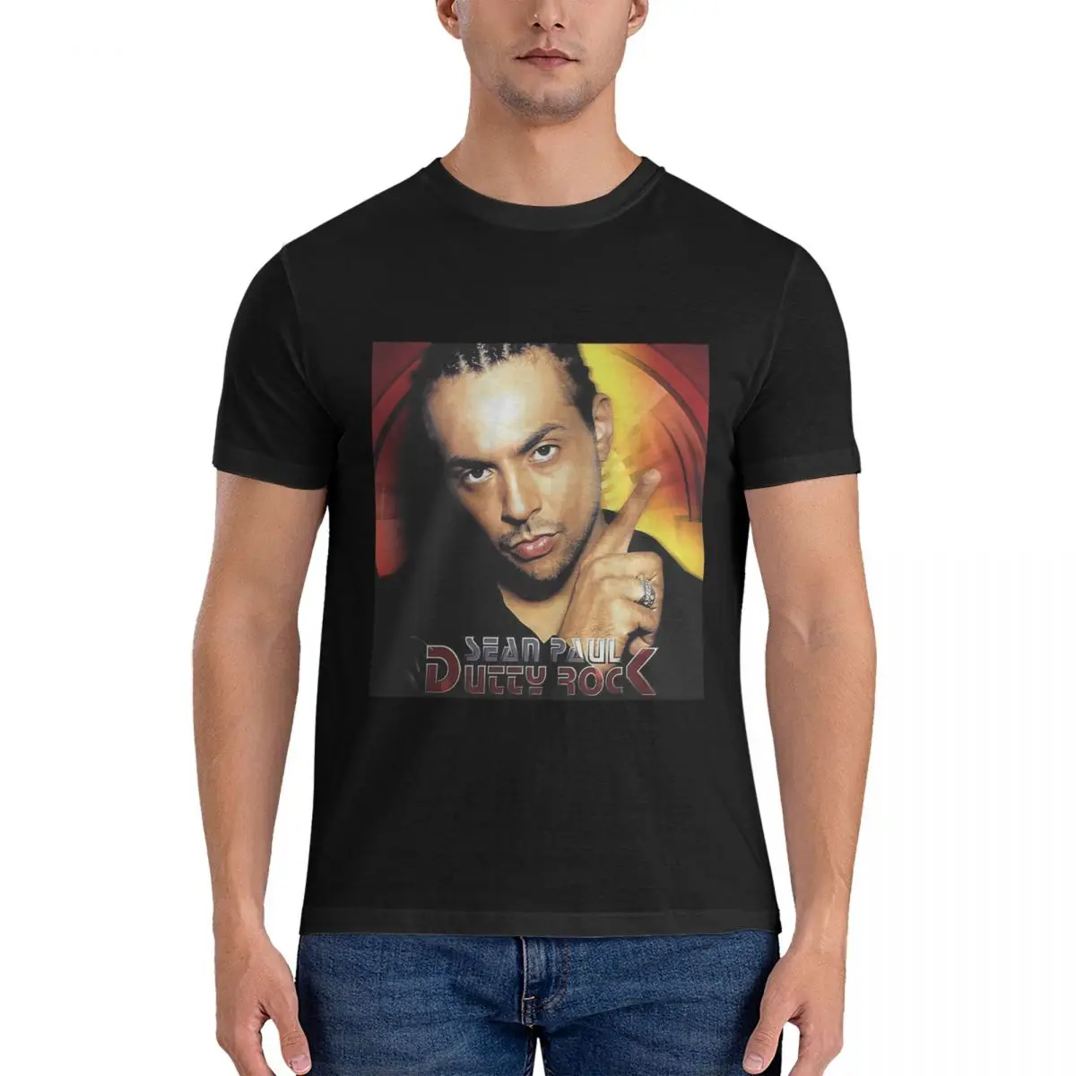 Humorous Sean Paul T-Shirt Men Round Collar 100% Cotton T Shirts hip hop rapper Short Sleeve Tees Tops fugees official-website