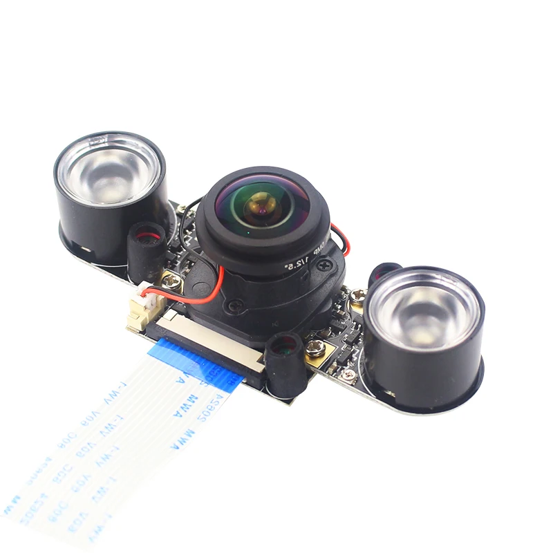 Raspberry Pi 4 Camera 5MP Tầm Nhìn Ban Đêm 1080P Tùy Chọn Góc Rộng Ống Kính Mắt Cá IR-CUT Camera Cho Raspberry Pi 4B 3B + 3B Bằng Không