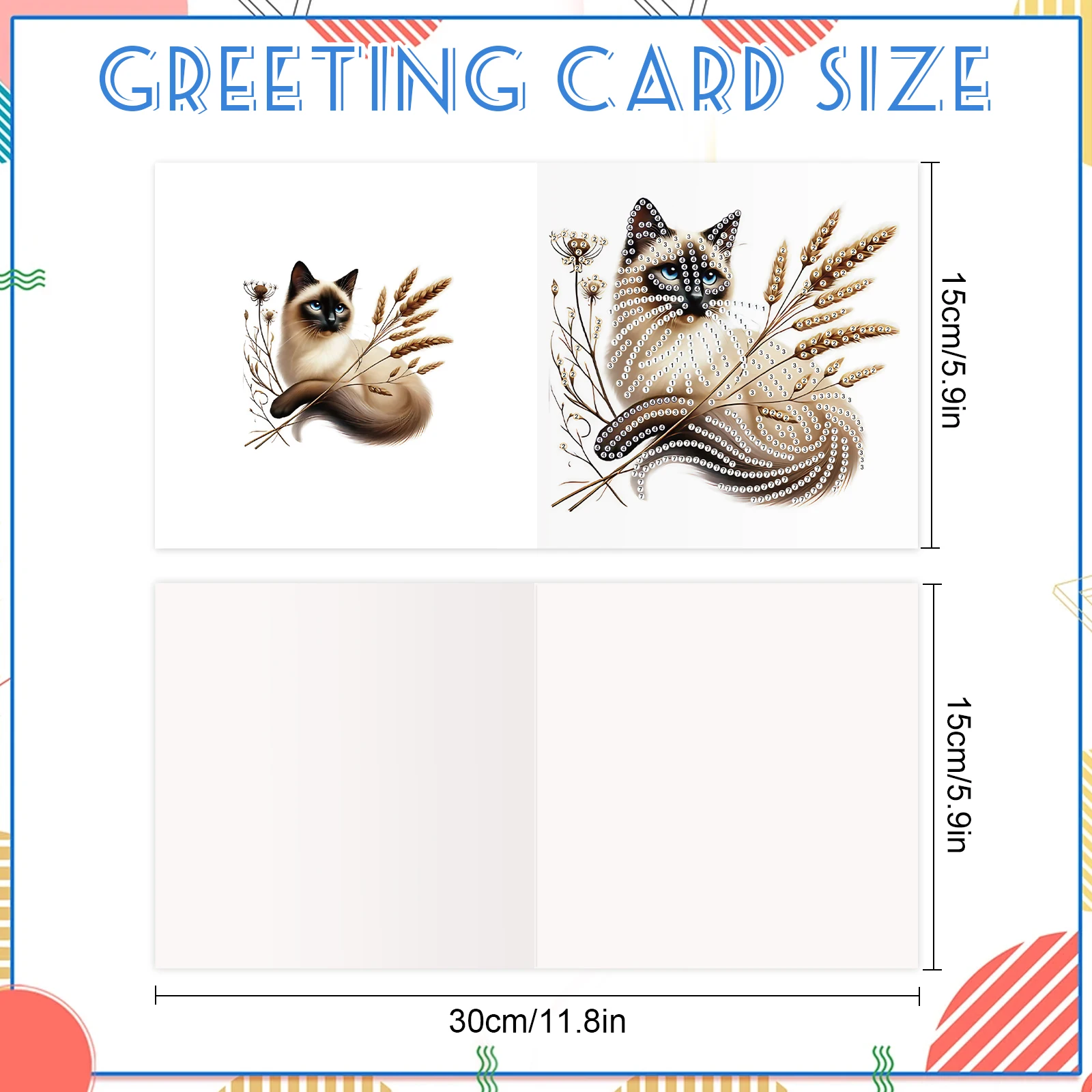 

12PCS Color Theme DIY Rhinestone Diamond Art Mosaic Postcards Diamond Painting Daily Wishing Cards Congratulations Cards & Gifts