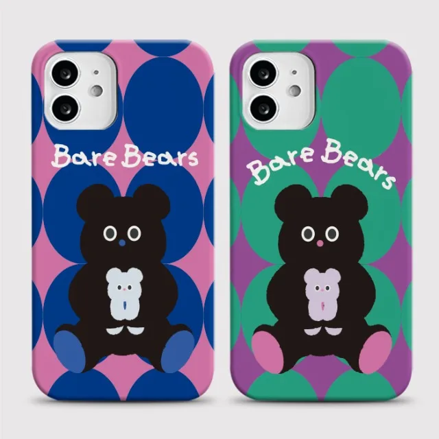 

Black Polka Dot Teddy Bear Phone Case for iPhone 17 16 15 14 13 12 11 Air Pro Max X XS XR XSMax 8 Plus Glossy Film Hard PC Cover