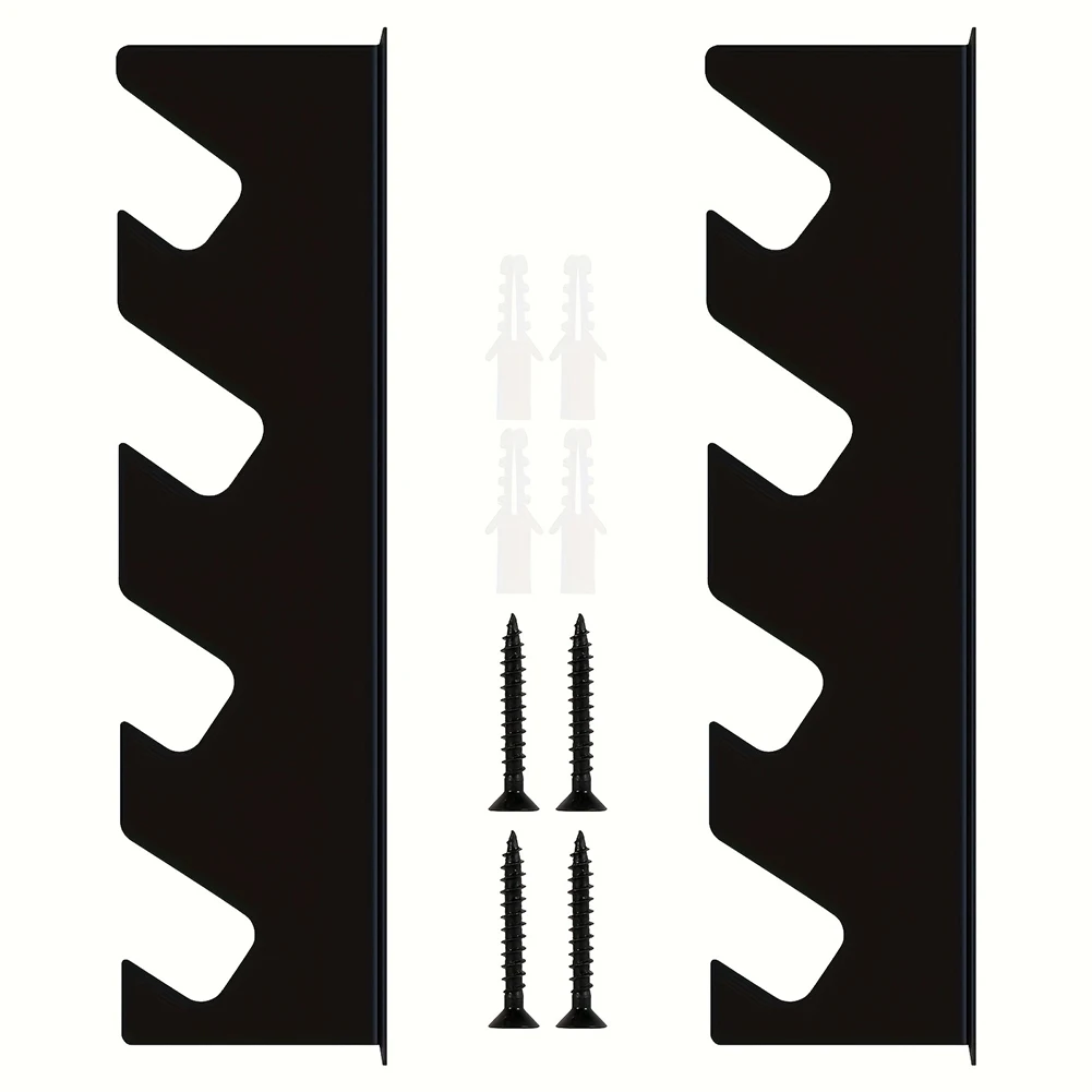 Metal Wall Mounted Garage Tool Storage Rack Organizer for Garden Tools Shovels Rakes Brooms Space Saving 39x10x2 5cm