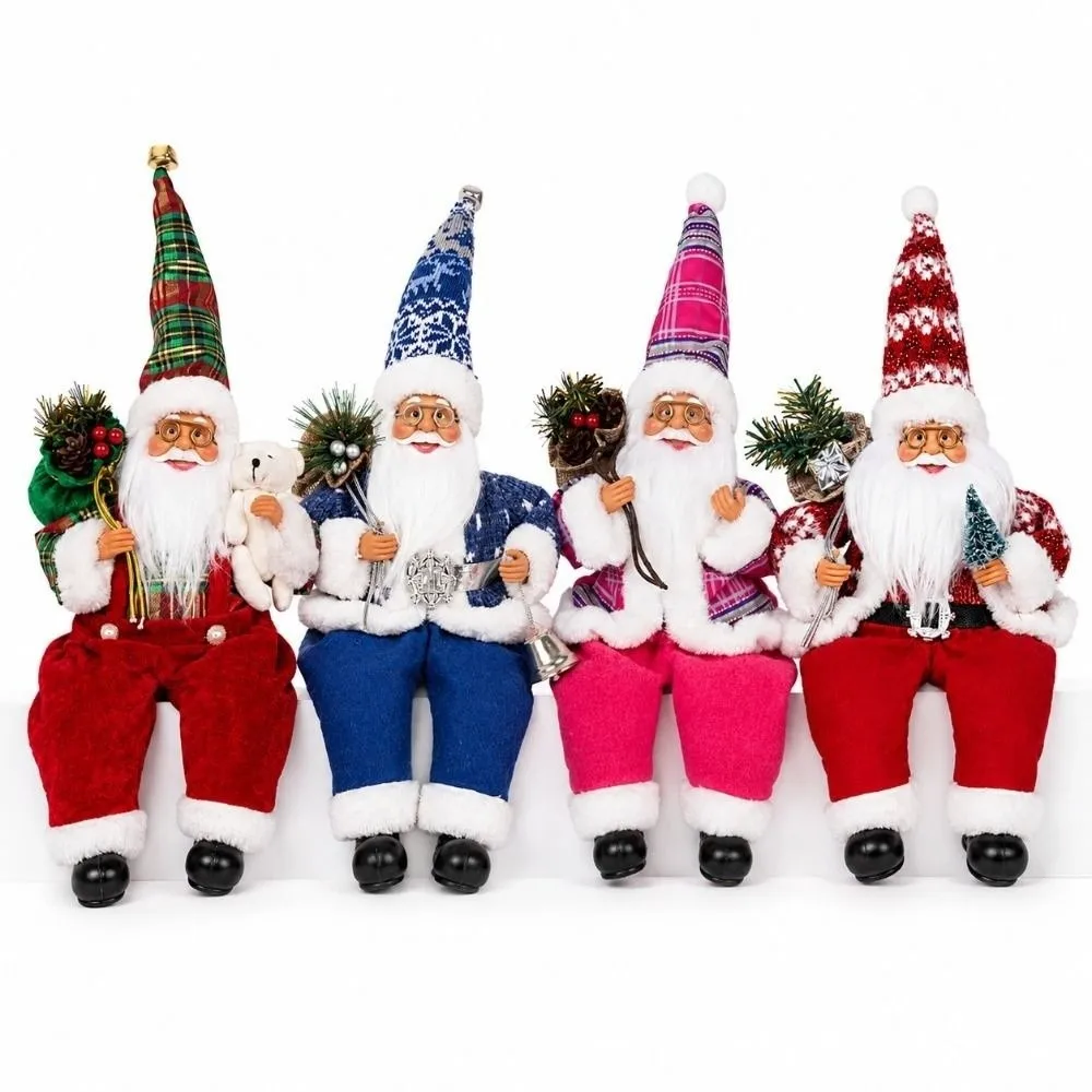 40cm Weihnachtsmann-Puppe mit Hängenden Beinen Weihnachtsmann-Ornament Schaufenster-Dekoration Weihnachtsfigur Weihnachts-Heimdekoration – Detail 2