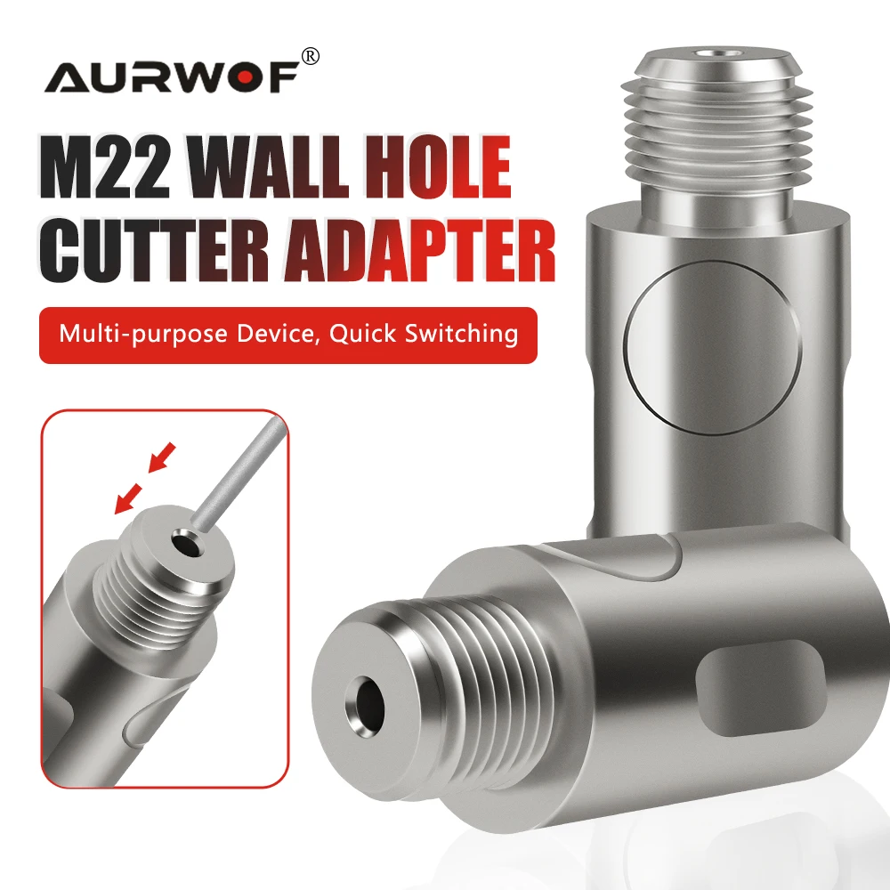 

AURWOF M22 Extension Rod Quick Change Adapter Home Renovation Center Drill System Convenient Operation Metal Material JG002