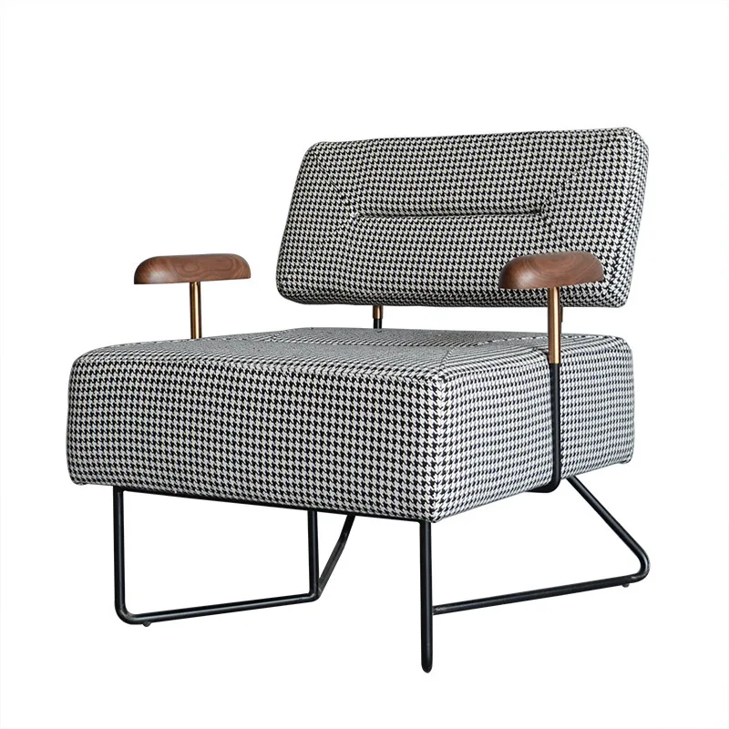 Thousand Birds Grid Sofa Nordic Modern Simple American Lazy Single Chair Living Room Light Luxury
