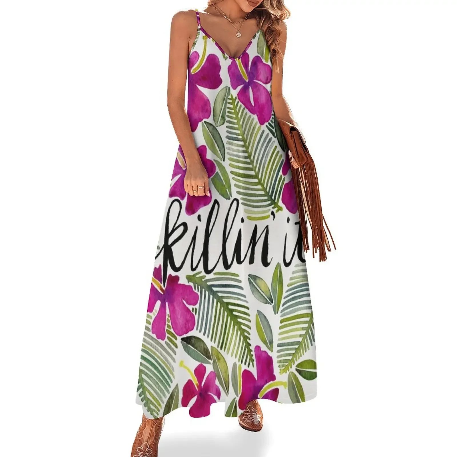 

Killin' It – Tropical Pink Sleeveless Dress Elegant gowns women's luxury party dress