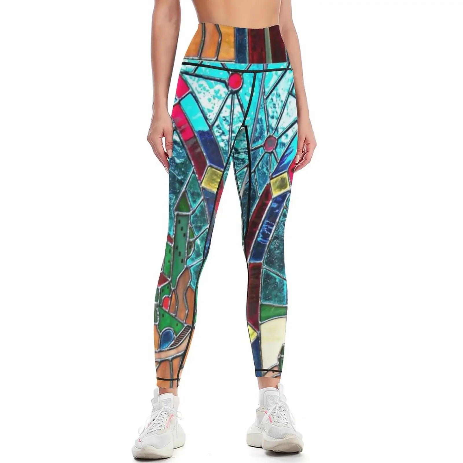 

Emerald castle Stainglass Leggings Women's sports Women's push up gym wear Fitness woman Womens Leggings