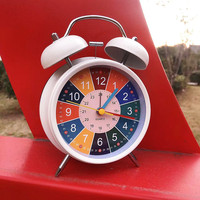 Silent Alarm Clock for Children's Learning, Table Clock for Student, Desktop, Bedside, Night Light Watch, Wake Up Bell