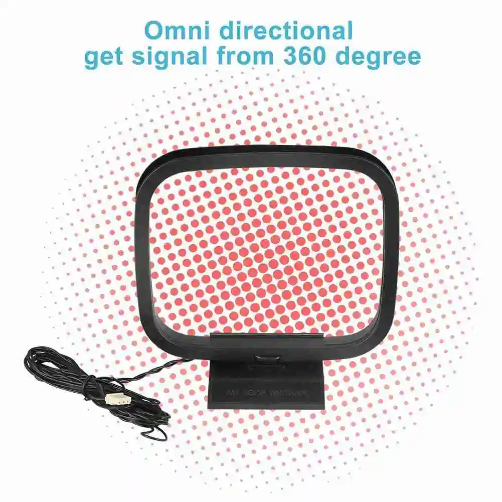 Mini Universal FM AM Radio Antenna 360 Signal Receiver Line Loop Antenna For Sony Sharp Hi-Fi Stereo Audio Receiver Systems