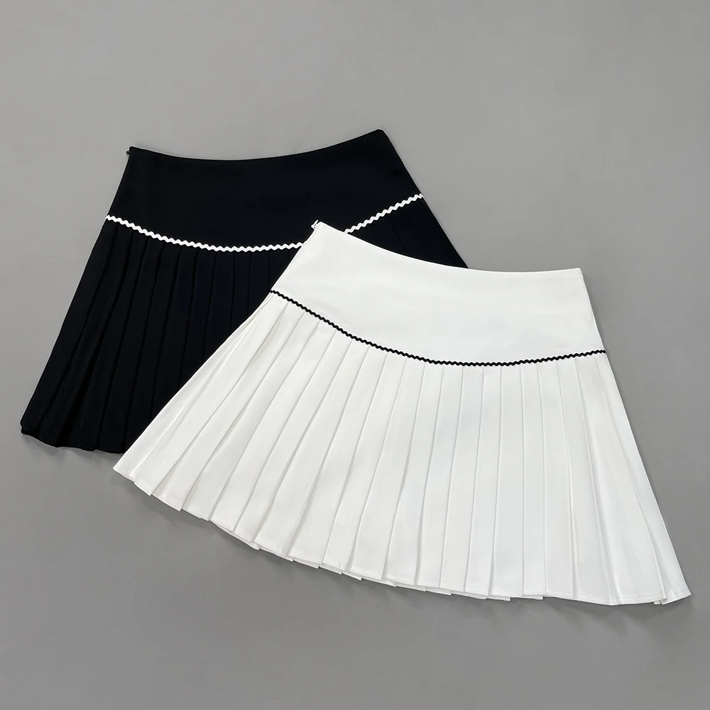 new-golf-women's-early-autumn-short-skirt-with-quick-drying-and-waist-collection-outdoor-leisure-sports-tennis-skirt