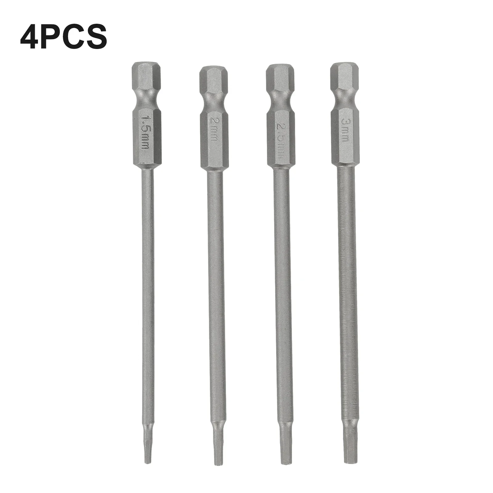 4pcs 1/4 Hex Shank Magnetic Head Screw Driver Screwdriver Bit 1.5/2.0/2.5/3.0mm Herramientas De Mano Ferramentas Parafusadeira