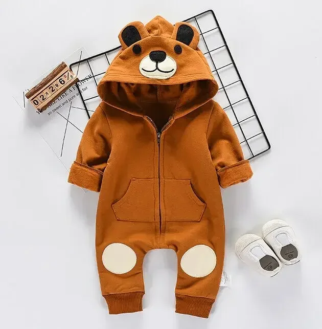 

Citgeett Newborn Kids Baby Clothes Girl Boy 3D Ear Bear Hooded Romper Jumpsuit Playsuit Cosplay Zipper Cute Outfits 0-24M