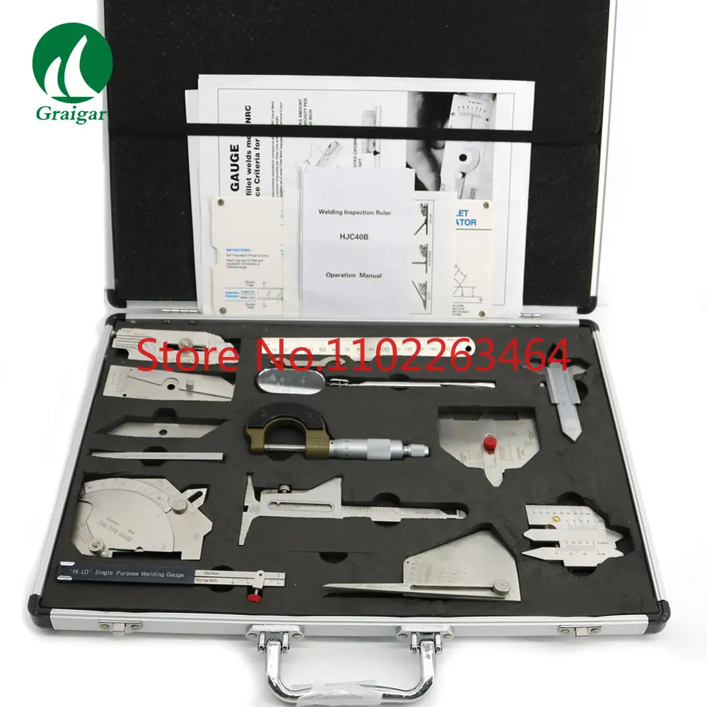 

Welding Measure Gauge Kits Combine Suit 13 Pieces Stainless Steel Weld Gauge(Metric Units) Welding Inspection Gauge