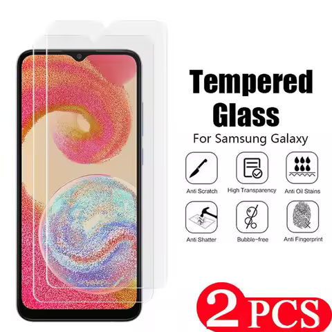 2Pcs 9H Screen Protector for Samsung Galaxy A04 A04S A04E A14 A24 A34 Tempered Glass A12 A13 A22 A23 A31 A32 A33 Protective Film