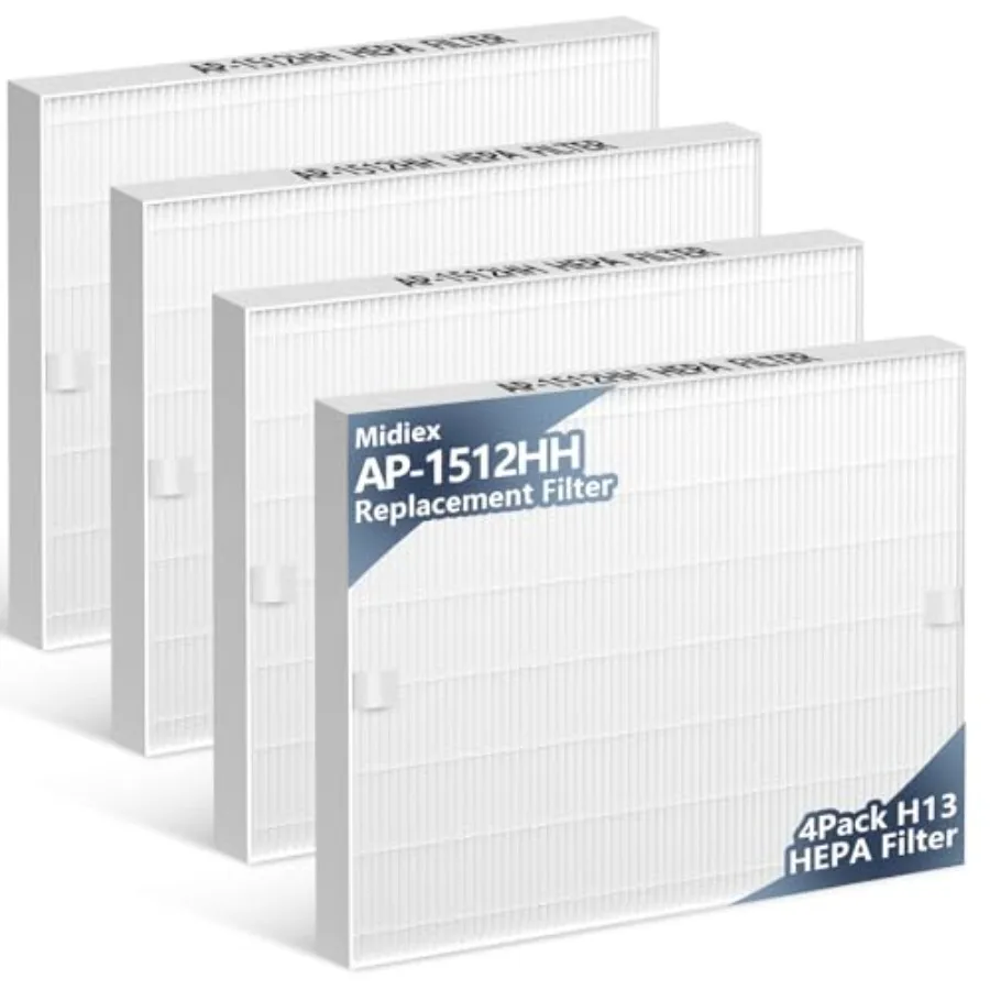 

Комплект из 4 сменных фильтров AP-1512HH для очистителей воздуха Coway Airmega AP-1512HH и Airmega 200M, H13 True HEPA для AP