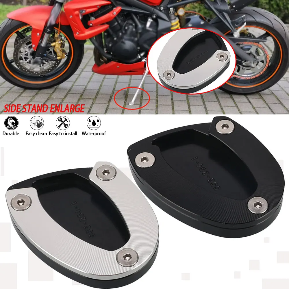 

Motorcycle Support Enlarge Plate For Street Triple R675 675 675RX 765R 765S 765R 765RS Kickstand Foot Side Stand Extension Pad