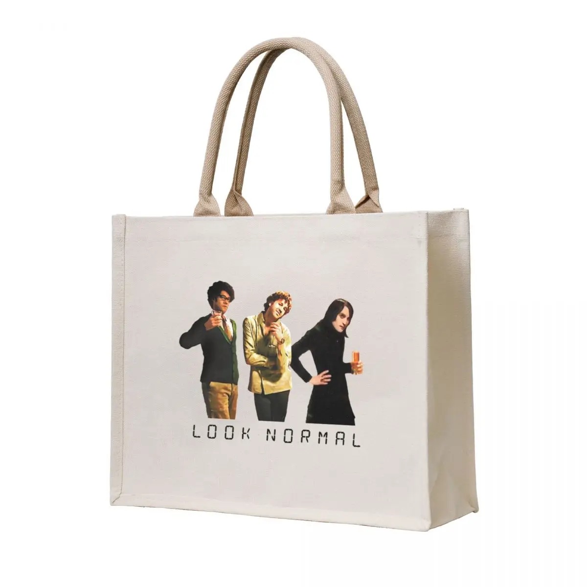 

Look Normal - The IT Crowd Tote Bag canvas tote bag Canvas shoulder bag university shopper custom fabric