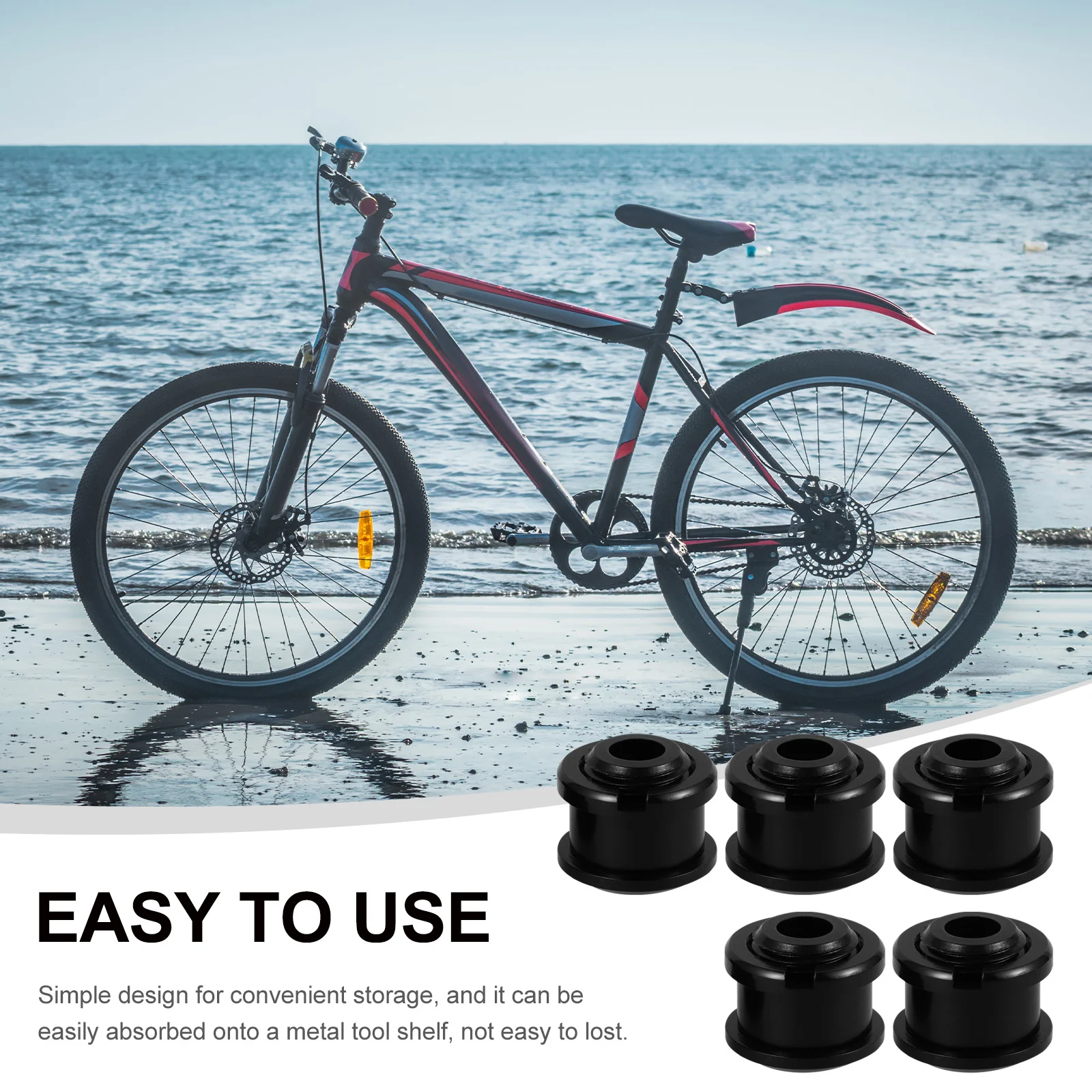 

5Pcs Bike Chainring Bolts Aluminum Alloy Strong Compatibility Easy Replace Chainring Crank Arm Fixing Screws for Mountain Road