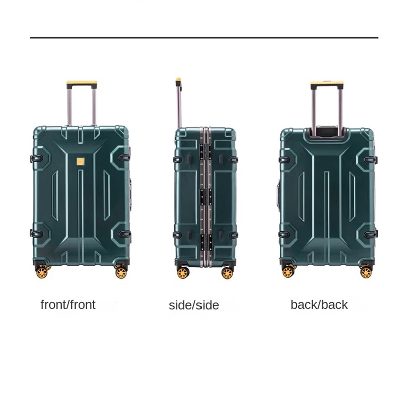 Fashionable Personality Suitcase Men's Spinner Wheel Special-shaped Aluminum Frame Trolley Lockbox Travel Luggage Suitcase