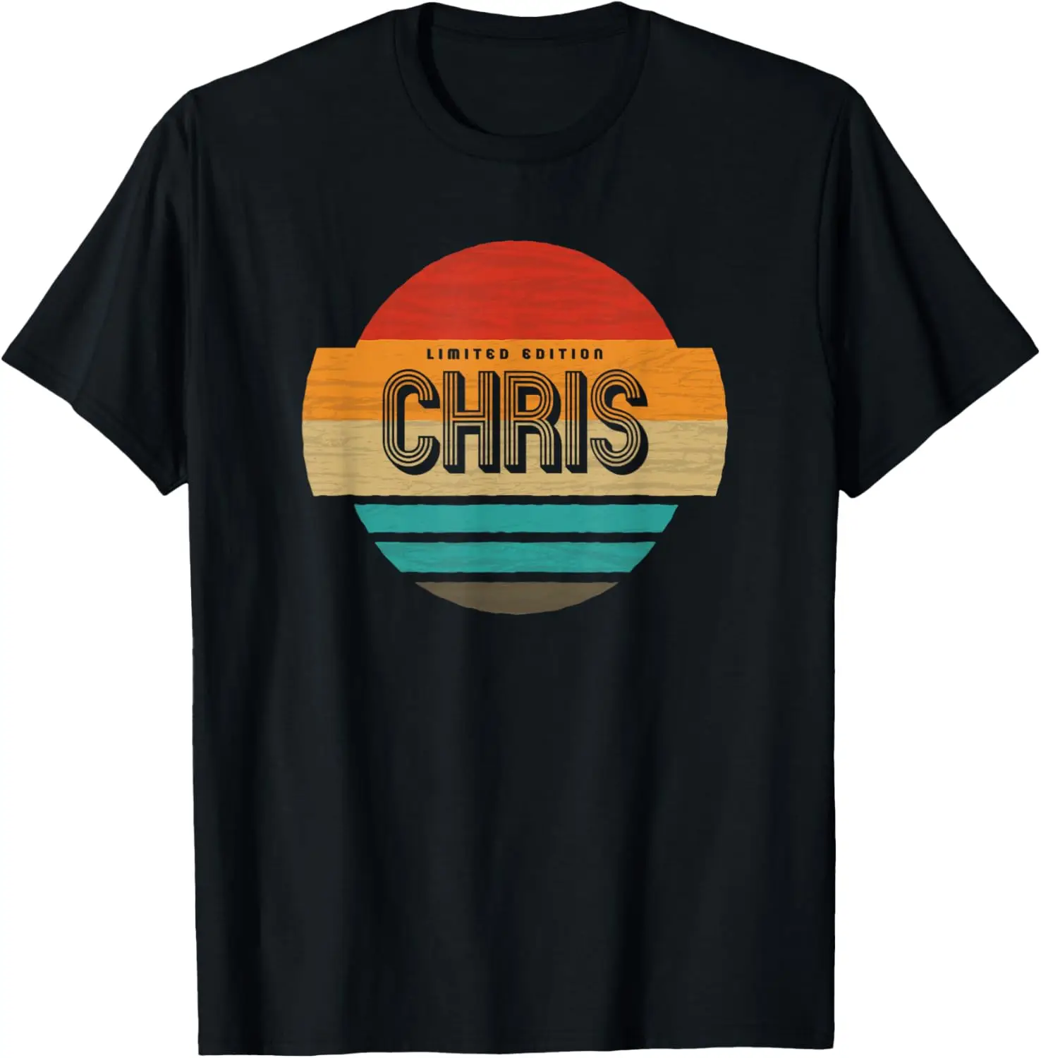 

Chris Name Retro Vintage Sunset Limited Edition T-Shirt