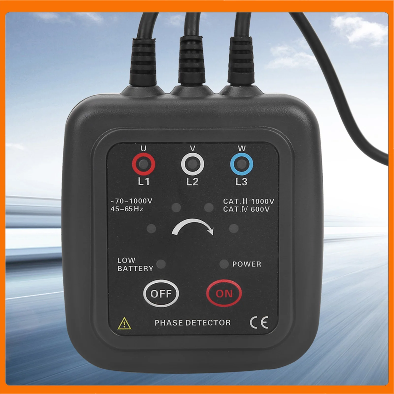Medidor de secuencia de fase AC 70-1000V ETCR1000C Detector de secuencia de fase sin contacto Medidor de fase de base magnética Monitor de rotación de fase