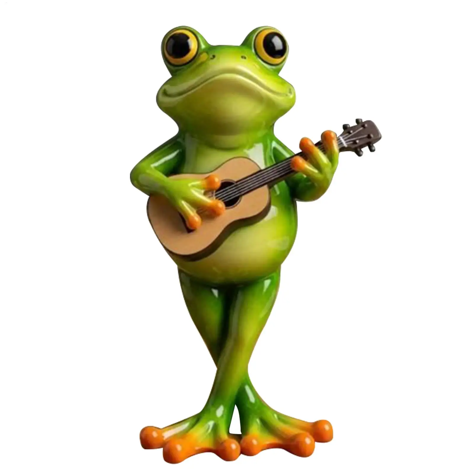 

Miniature Frogs Playing Musical Instrument Animal Statue Ornament Realistic Handicraft Model Ornament For Home Decoration