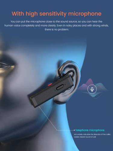 Imagen 2 del producto Glazata-auriculares inalámbricos con Bluetooth 5,1, cascos con cancelación de ruido y micrófono Dual Apt-X HD para conducir