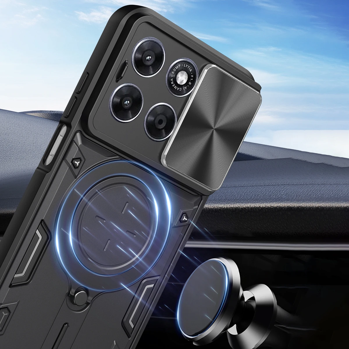 For Motorola Edge 50 Pro 50 Neo 50 Fusion Ultra Case Slide Camera Ring Holder Cover for Moto Edge 50Pro Capa Armor Stand Funda