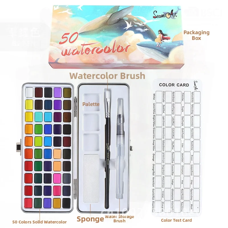 Set di colori ad acquerello per nail art in stile giapponese a 50 colori Tavolozza sfumata perlescente acrilica dipinta a spruzzo per professionisti e domestici