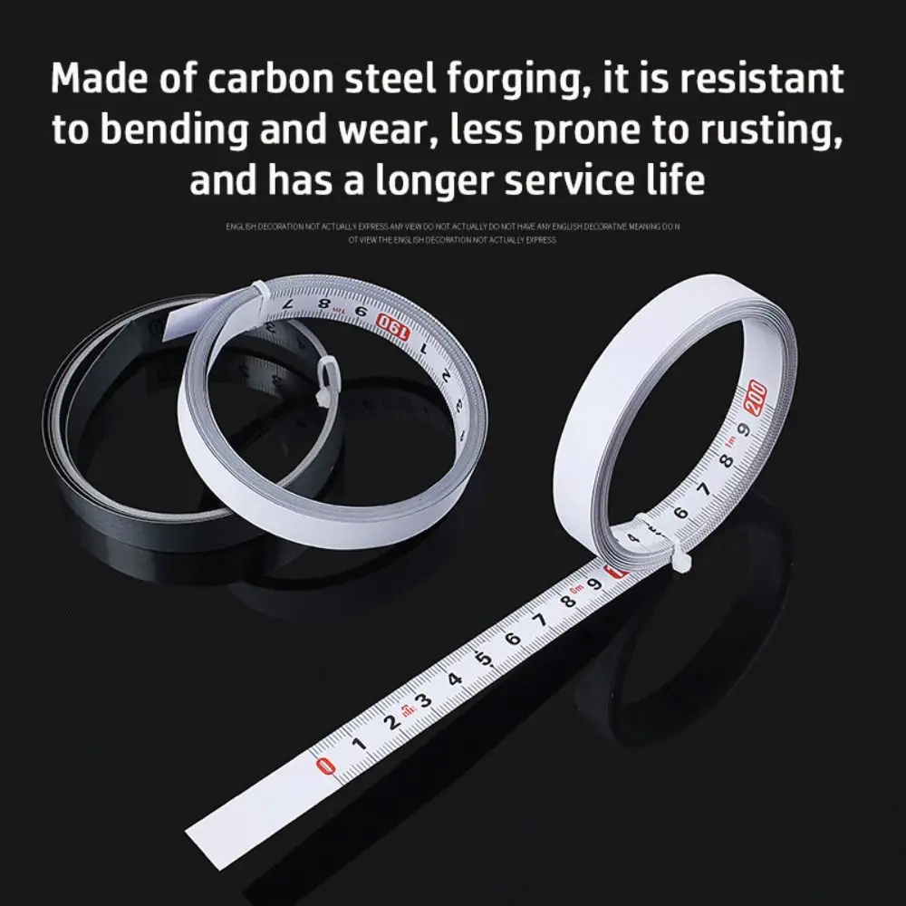 High Quality Self-Adhesive Measuring Tape Stainless Steel 13MM Width Workbench Ruler 1/2/3M Long Metal Tape Measure Miter Track