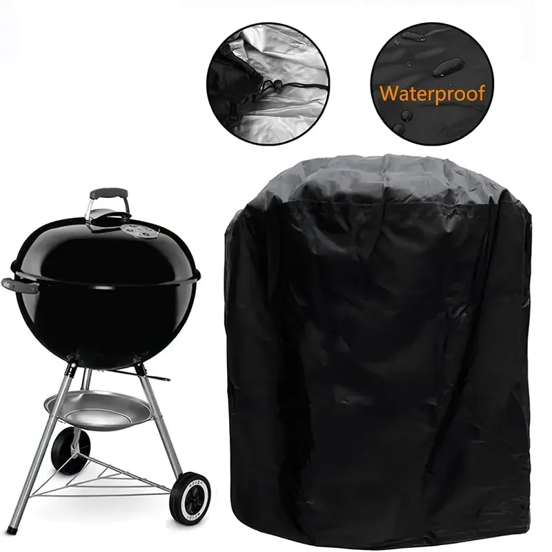 Cubierta para parrilla de carbón resistente al agua de 23", poliéster duradero con cierre de cordón, perfecta para barbacoa y cocinar al aire libre