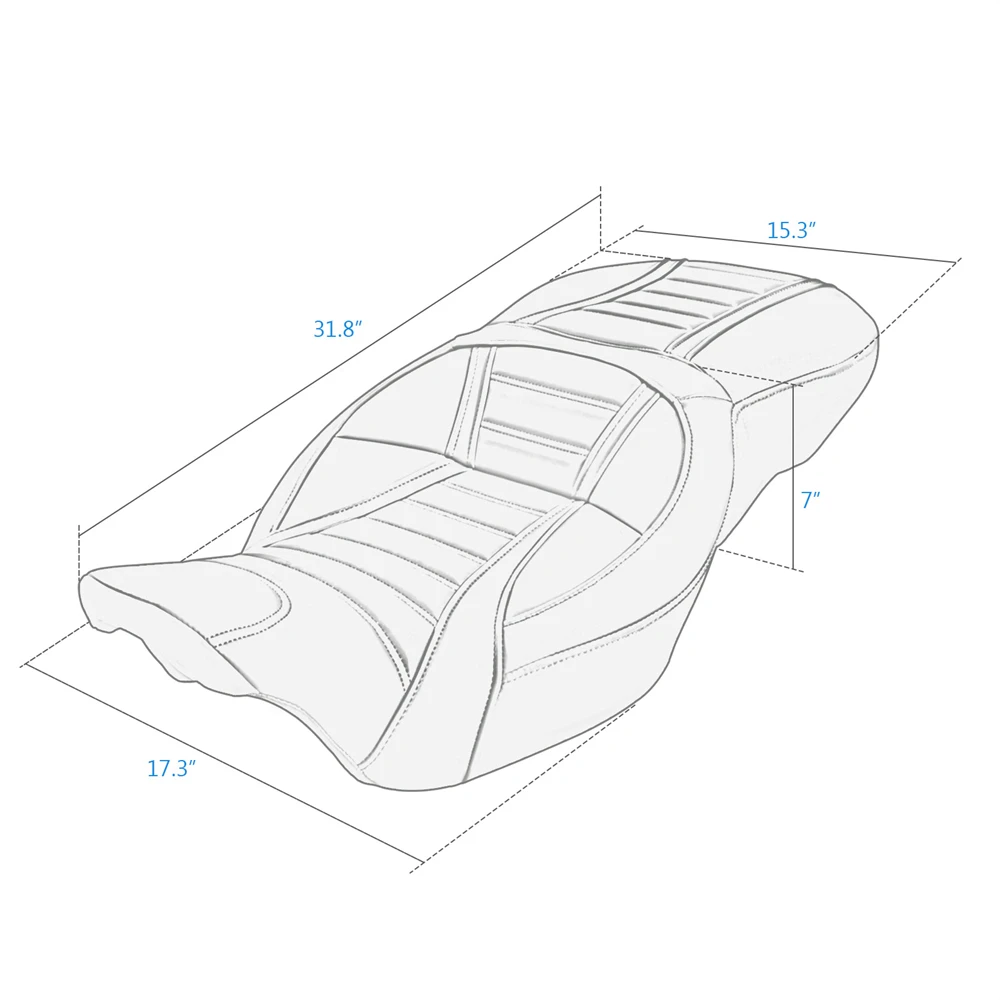 Coussin de siège passager de moto, Harley Touring Road King Street, 2009-2021, 1 pièce