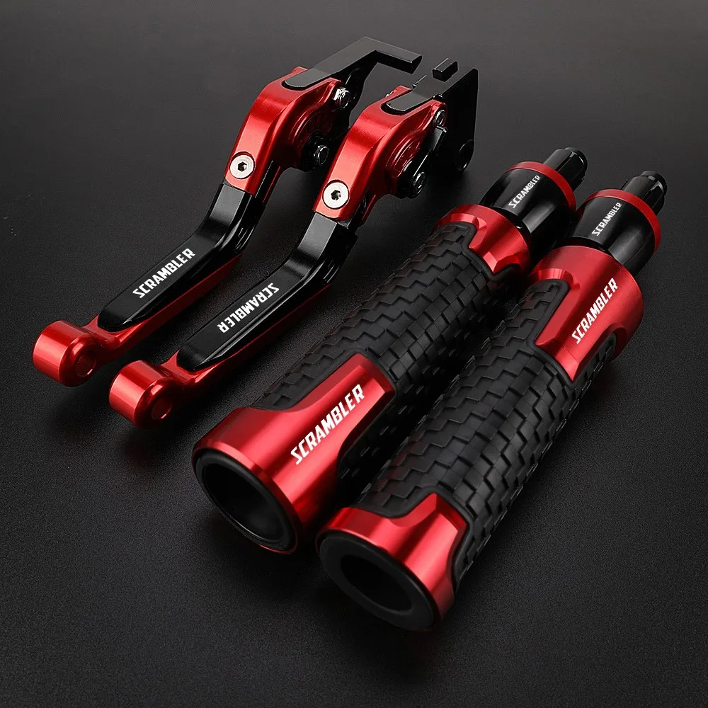 

Motorcycle FIT FOR DUCATI SCRAMBLER 2015 2016 Adjustable CNC Brake Clutch Levers Handlebar Grips Ends Handle Bar Grips