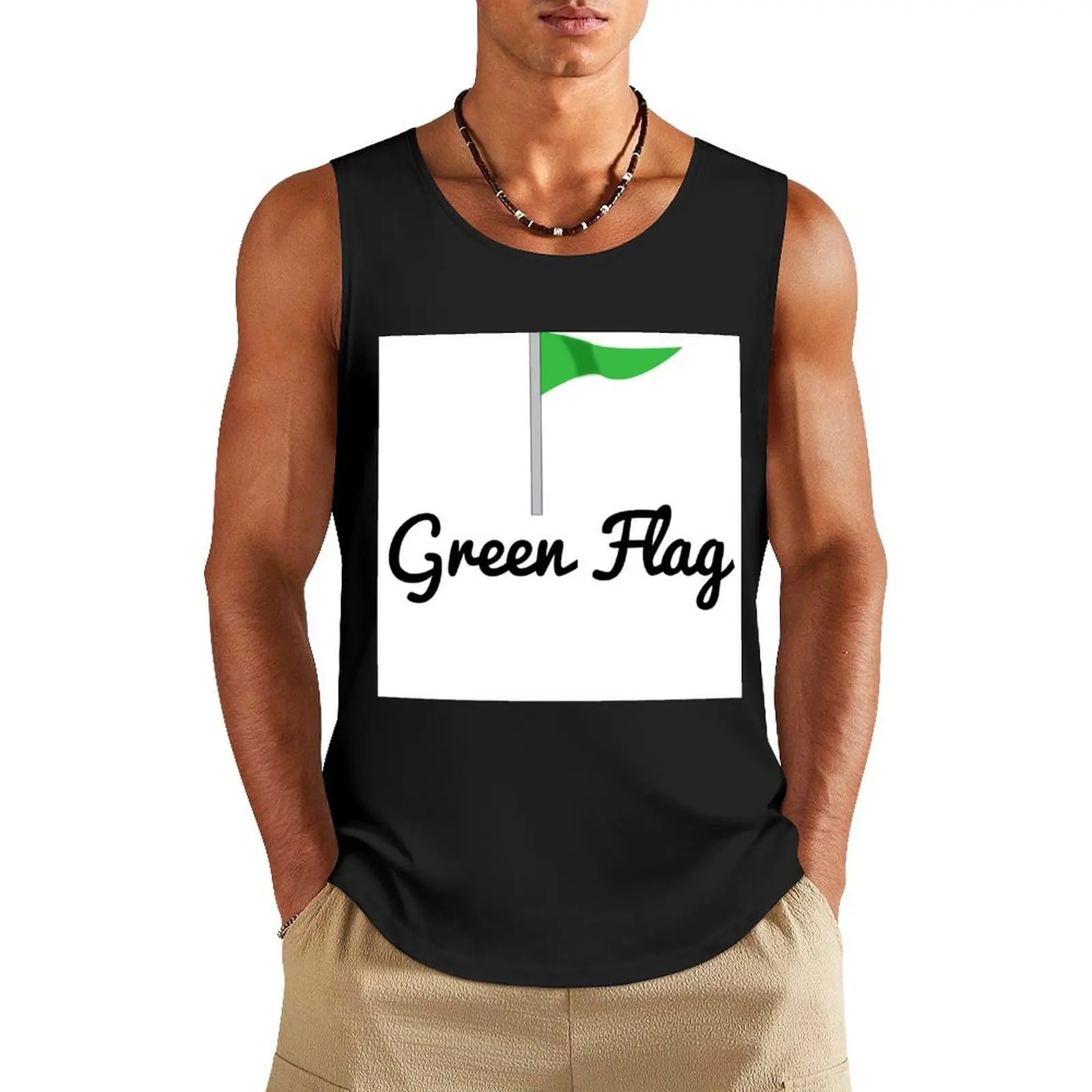 

green flag - merch Tank Top Men's summer vest bodybuilding men clothes Men's gym t-shirts