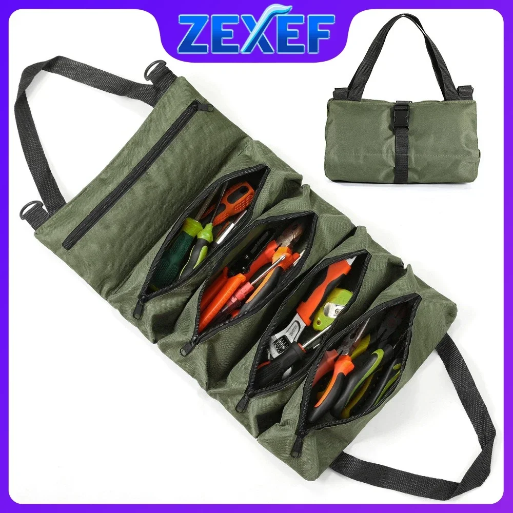 حقيبة ظهر محمولة للتخزين الكهربائي، حقيبة واحدة مع مشبك تثبيت آمن، جيب متعدد الشبكة، مجموعة أدوات متعددة الأغراض #2