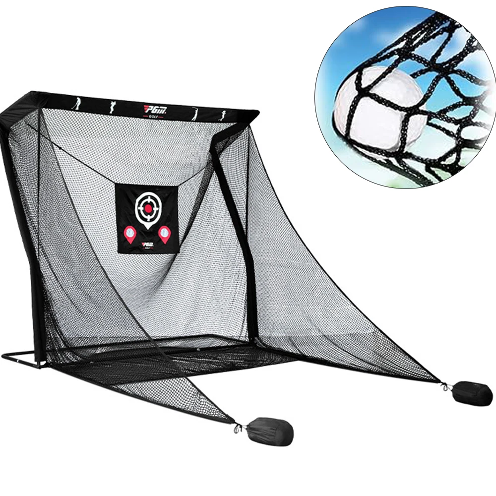 PGM Golf Training Hitting Net,Golf Driving Range Hitting Net with Enlarged Side Protection Net,Indoor/Outdoor Golf Practice Aids