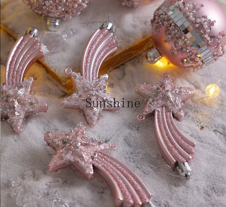 Christmas ball pendant ins wind gift tree decoration pendant DIY wreath rattan accessories