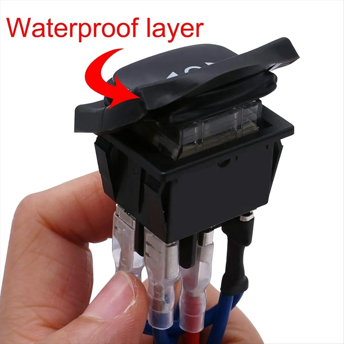 DT45 Effortless-Momentary Polarity Reverse Switch Waterproof Control Motor Actuator 6 Pin 3 Position Rocker Toggle Switch