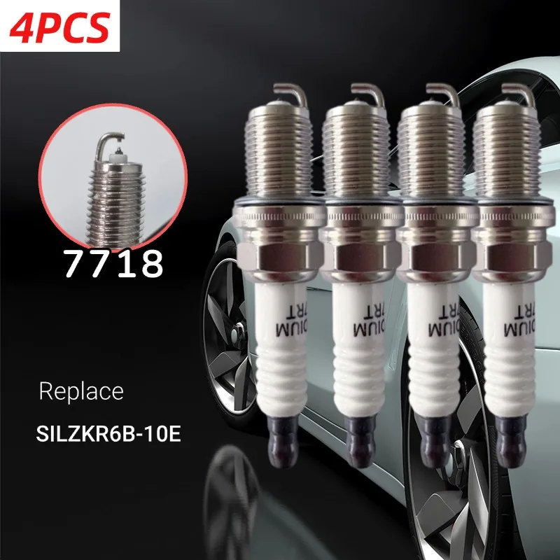 

4pcs Replacement 18846-10060 SILZKR6B10E Iridium Spark Plug-High-Quality Ceramic Insulator-Fits Hyundai I30 IX35 IX40 Kia