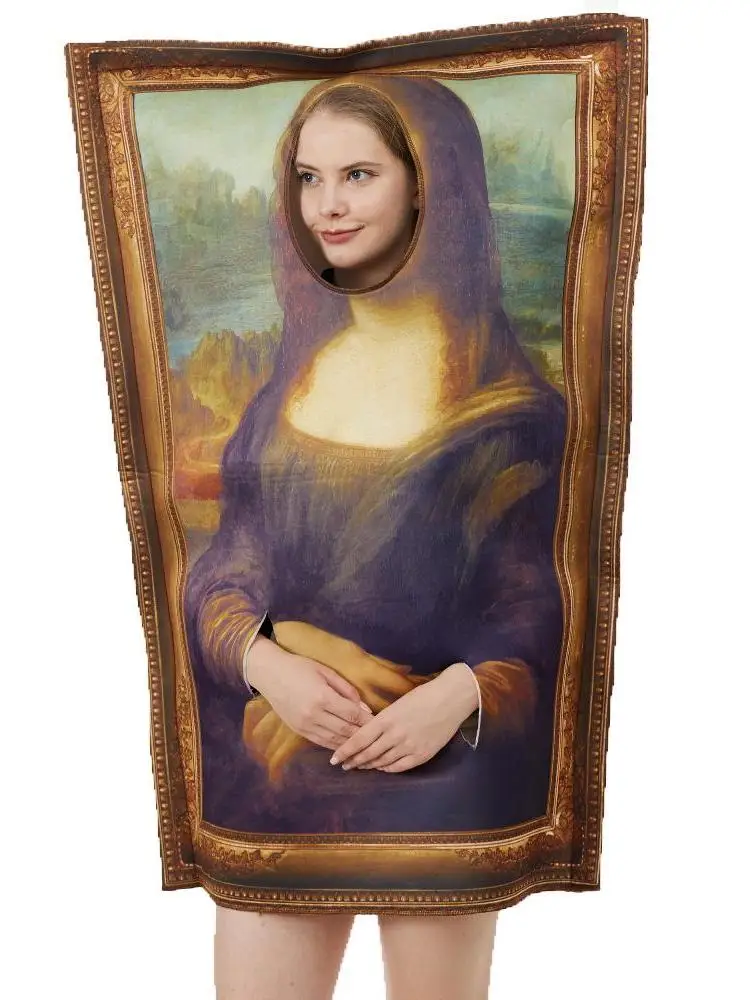 

Костюм для выступлений на Хэллоуин: Забавный пародийный комбинезон-фреска, женский этнический сценический наряд, осень 2025