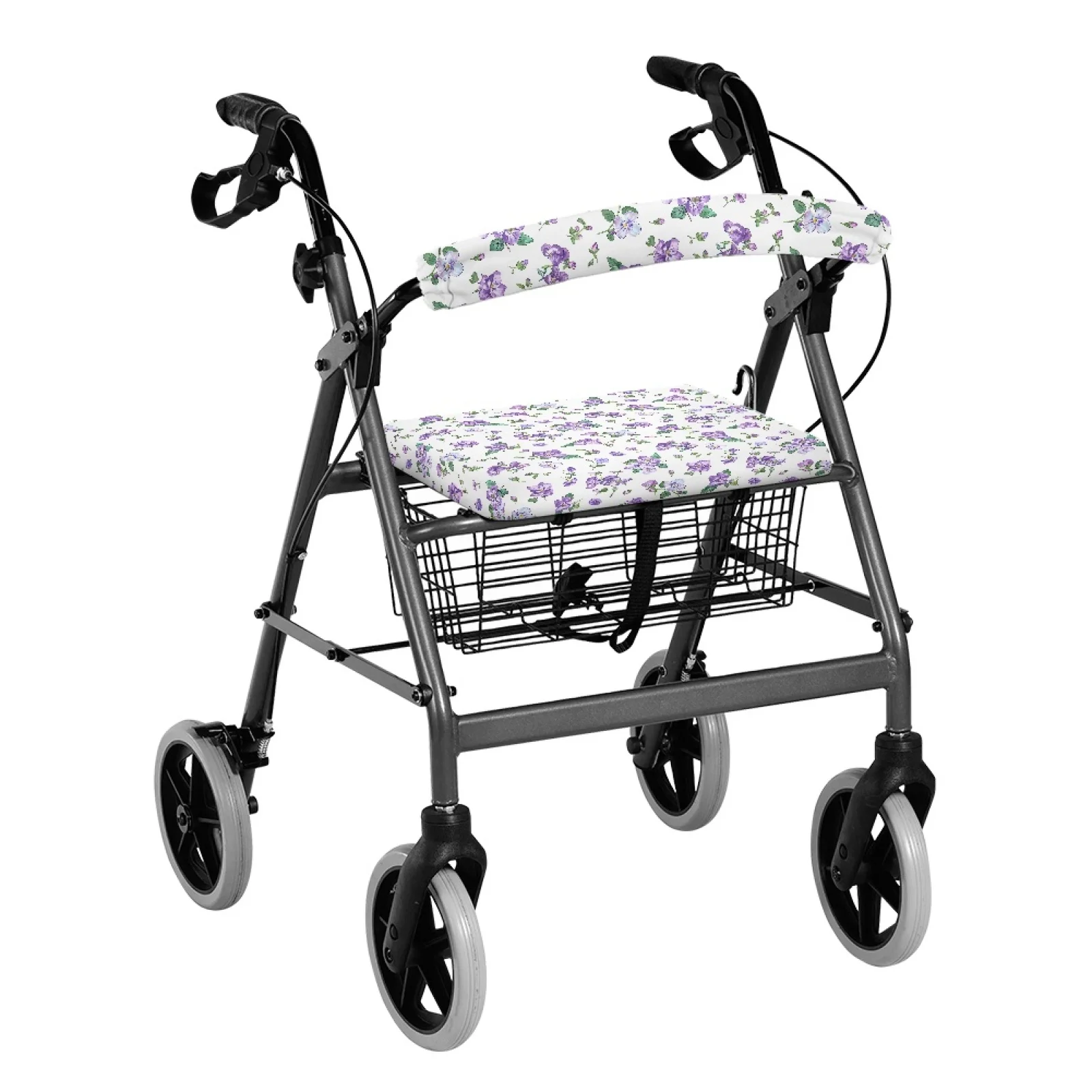 Coloranimal Violet Pansies Set of 2 Seat and Backrest Covers Walker Protection Decor Covers for Elderly Outdoor